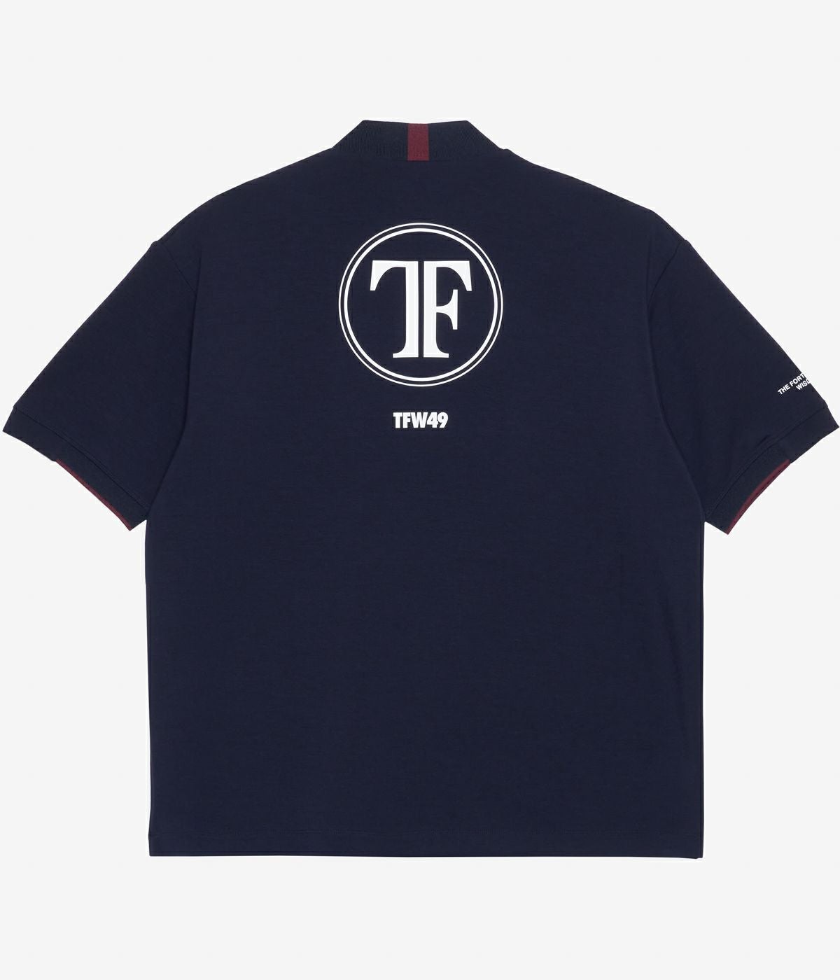 【極美品】TFW49 モックネック 半袖シャツ XL ネイビー ブルー 完売品 TFW49 ティーエフダブリュー HALF ZIP SS MOCKNECK T102520007 モック