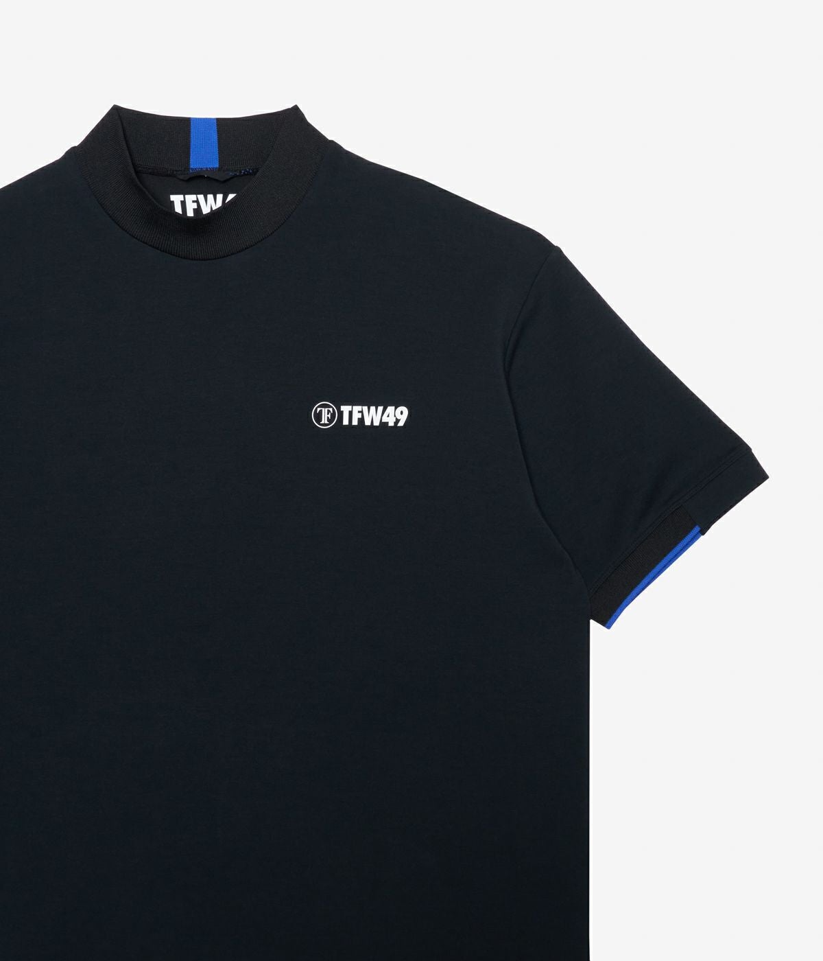 TFW49 シャツ Mサイズ 黒 TFW49 - RELAX MOCK NECK T | モックネックシャツ | ブラック×ネイビー