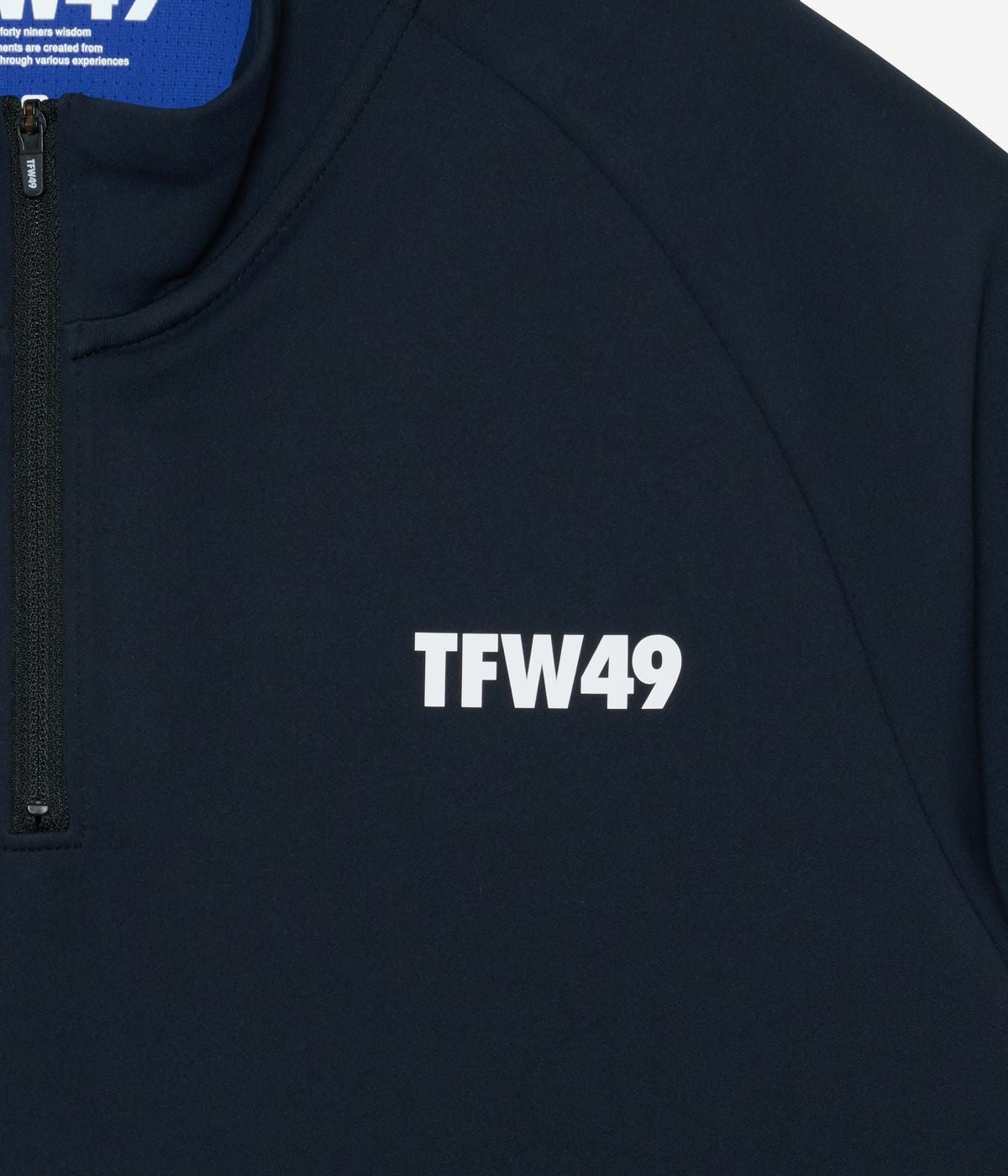 TFW49 ハーフジップ　トレーナー　ブラック XL TFW49 - COMBINATION HALF ZIP | トレーナー | ネイビー×ブラック