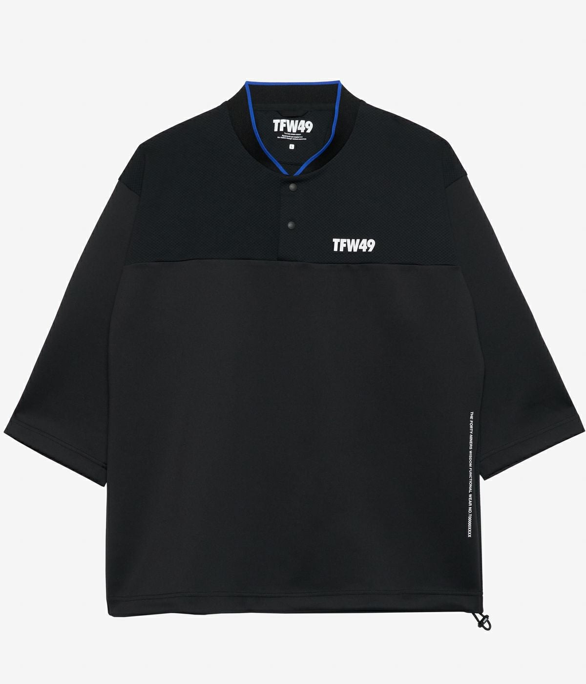 COLLAR LESS 7SLEEVE HALF ZIP POLO | TFW49（ティーエフダブリュー